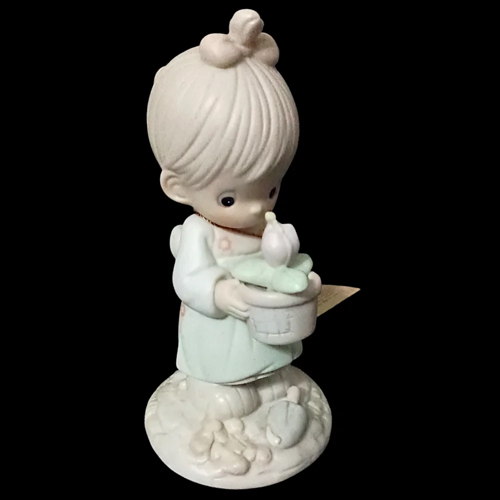 Vintage‎ Precious Moments Figure Calendar Girls May Enesco Girl Holding Flower
